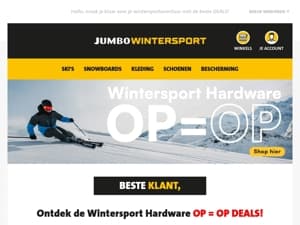 Ontdek de Wintersport Hardware OP = OP DEALS!