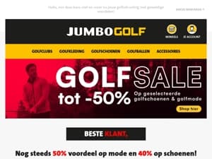 Nog steeds 50% voordeel op mode en 40% op schoenen!