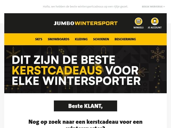 Nog op zoek naar een kerstcadeau voor een wintersporter?