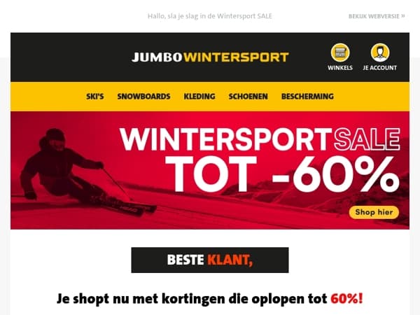 Je shopt nu met kortingen die oplopen tot 60%!