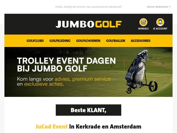 Twee exclusieve trolley-events bij Jumbo Golf