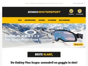 De Oakley Flex Scape: zonnebril en goggle in één!