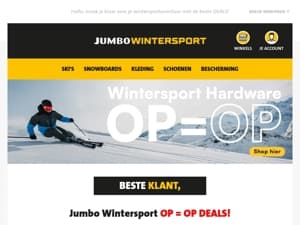 Jumbo Wintersport OP = OP DEALS!