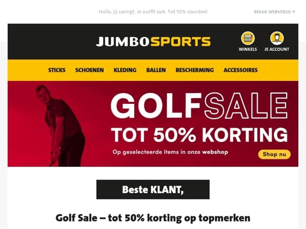 Golf Sale – tot 50% korting op topmerken