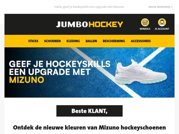 Ontdek de nieuwe kleuren van Mizuno hockeyschoenen