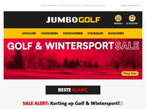 SALE ALERT: Korting op Golf & Wintersport!⛳🏔️