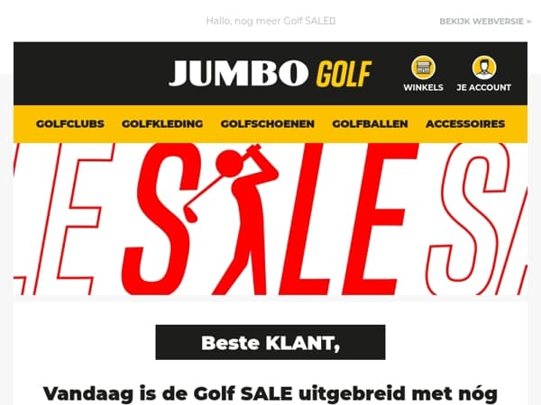 Vandaag is de Golf SALE aangevuld met nóg meer golfkleding.