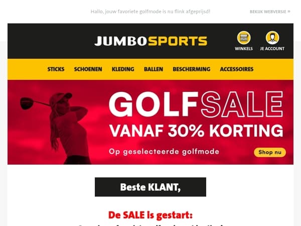 De SALE is gestart: scoor jouw favoriete golfmode met korting!