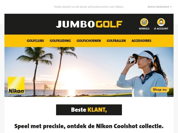 Speel met precisie, ontdek de Nikon Coolshot collectie.