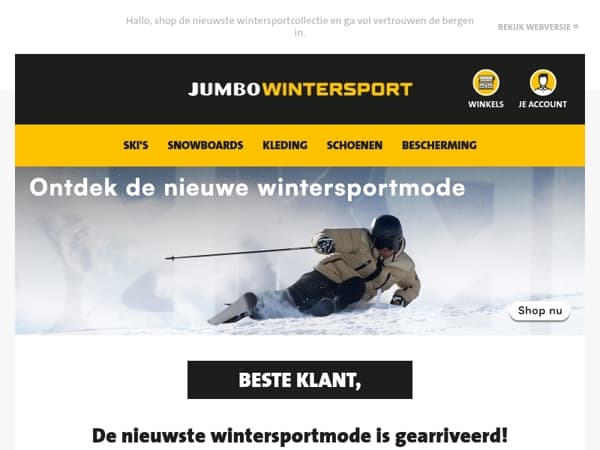 De nieuwste wintersportcollectie is gearriveerd!