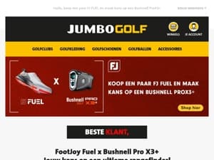 FootJoy Fuel x Bushnell Pro X3+ – Jouw kans op een ultieme rangefinder!