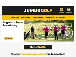 Nieuwe Teamkledingbrochure van Jumbo Golf!