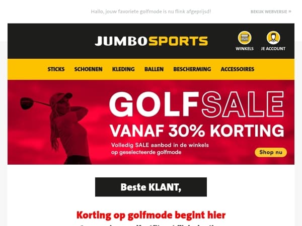 Shop jouw favoriete golfmerken nu voordeliger