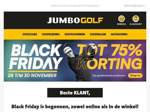 Black Friday is begonnen, zowel online als in de winkel!