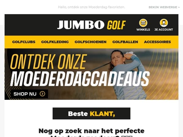 Nog op zoek naar het perfecte Moederdagcadeau? 🎁🏌️‍♀️