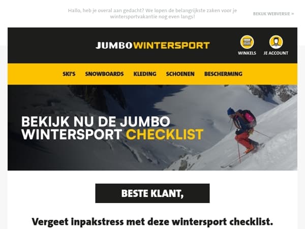  Vergeet inpakstress met deze wintersport checklist