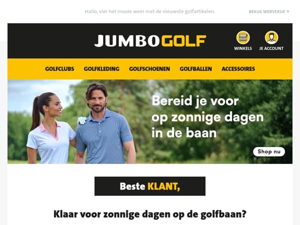 Klaar voor zonnige dagen op de golfbaan?