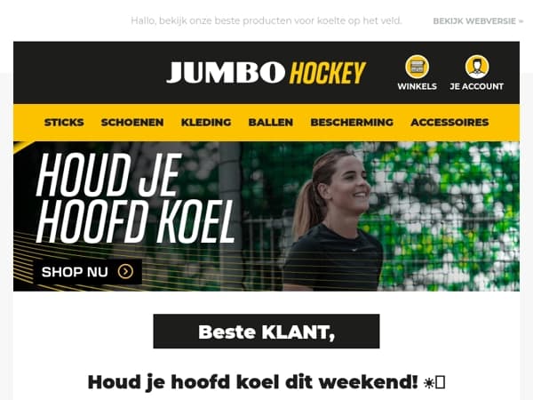 Houd je hoofd koel dit weekend! ☀️🏑