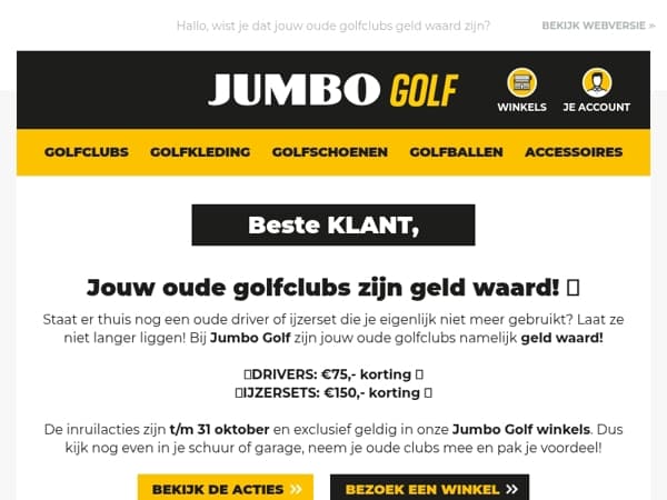 Jouw oude golfclubs zijn geld waard! 💰