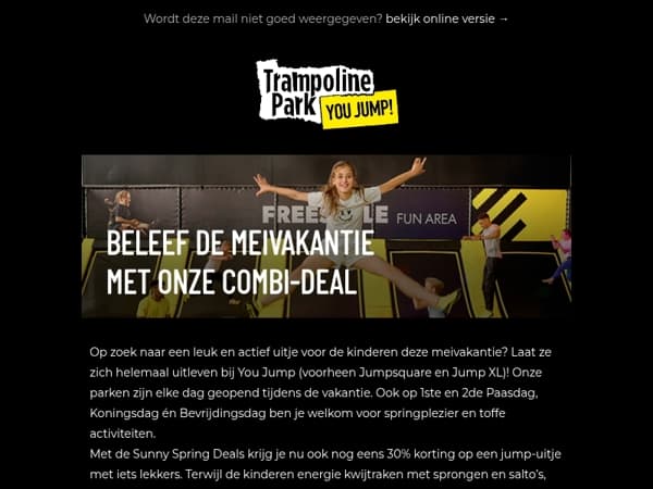 Jumper, kom springen tijdens de meivakantie! 🤸