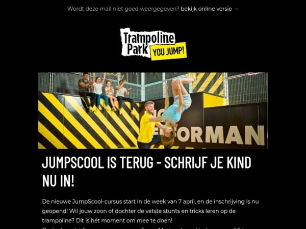 Jumper, schrijf je in voor JumpScool!