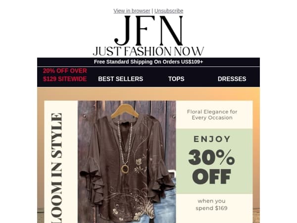 🌼🛍️ Floral Frenzy Sale! 30% off