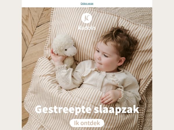Nieuw: De gestreepte slaapzak 😍