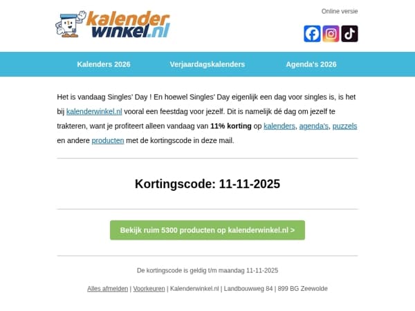  🎁 Vier vandaag Singles Day met deals en kortingen