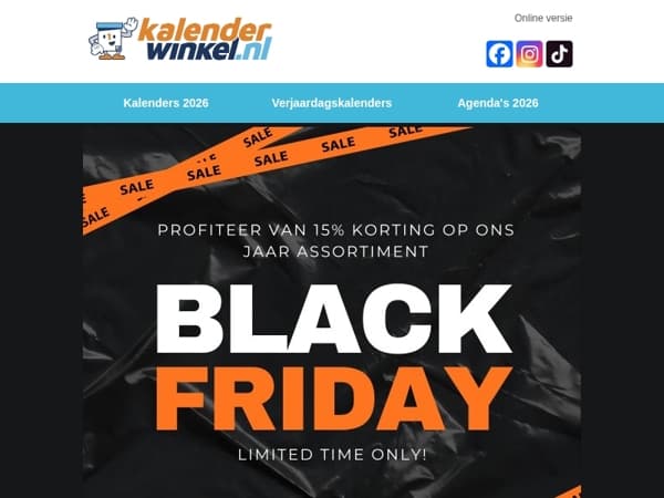 🎁 Black Friday korting op jaarproducten