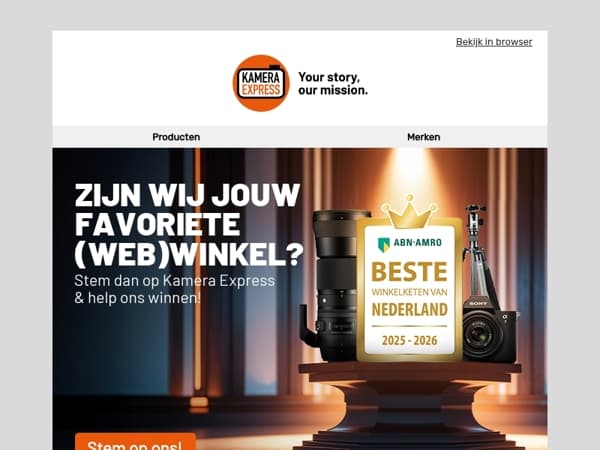 Jouw stem telt – is Kamera Express jouw Retailer of the Year?