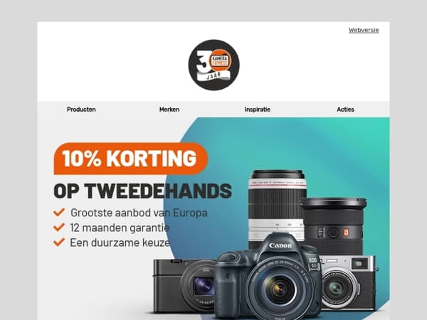 Profiteer nu op 10% korting op tweedehands gear