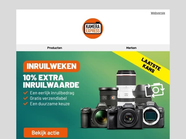 Laatste dagen! 10% extra bij inruil van je oude apparatuur