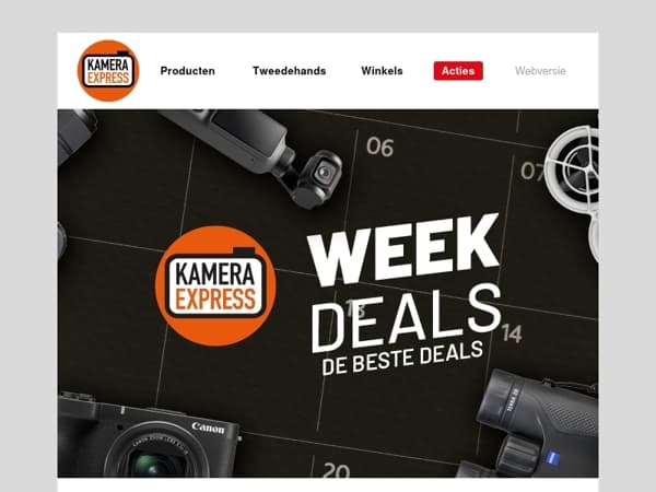 Scherpe deals op Sony, Canon en meer