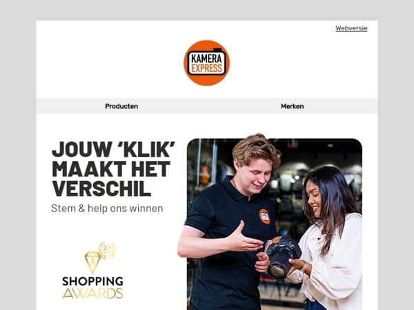 Stem & help ons de Shopping Awards 2026 winnen