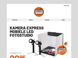 Kamera Klapper: onze Mobiele LED Fotostudio is nu afgeprijsd!