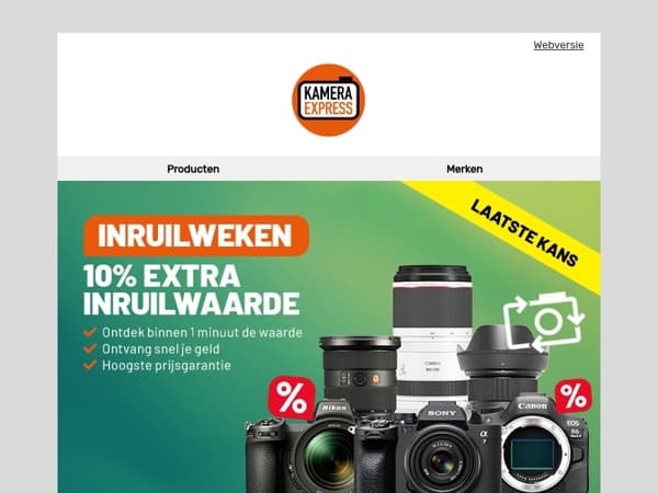 Nog maar een paar dagen: 10% extra inruilwaarde loopt af