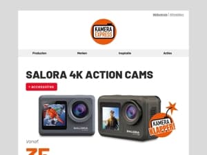Kamera Klapper: film haarscherpe 4k beelden met deze actioncams