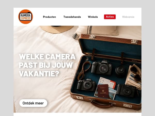 Welke camera neem je mee op vakantie?