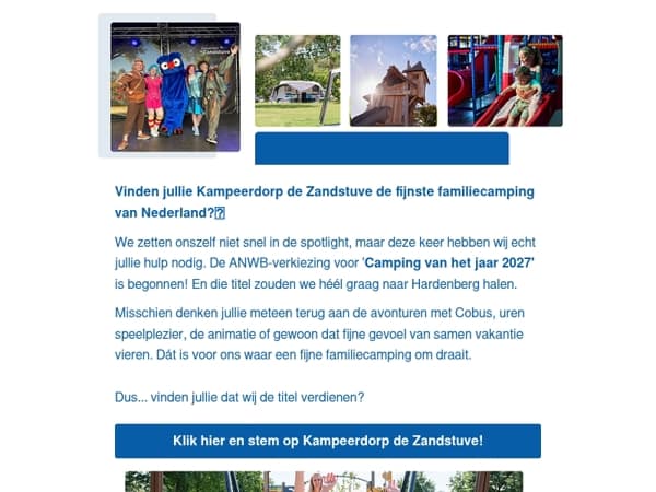 Helpen jullie ons de fijnste familiecamping van Nederland te worden?