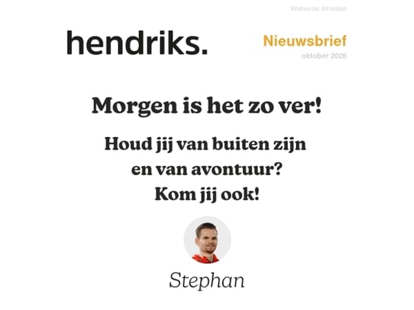 Morgen is het zover: mis het niet! ⛺