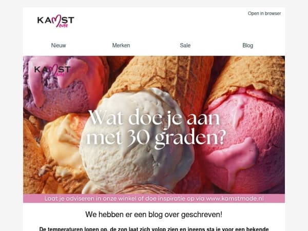 Wat doe je aan met 30 graden?