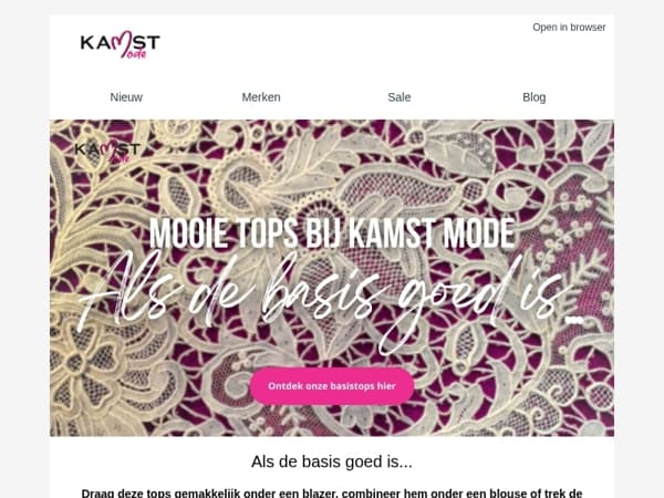 De mooiste basistops shop je bij Kamst Mode!