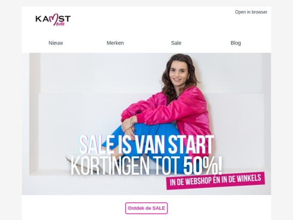SALE van start: kortingen tot 50%
