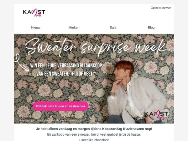 Reminder: sweater surprise week!