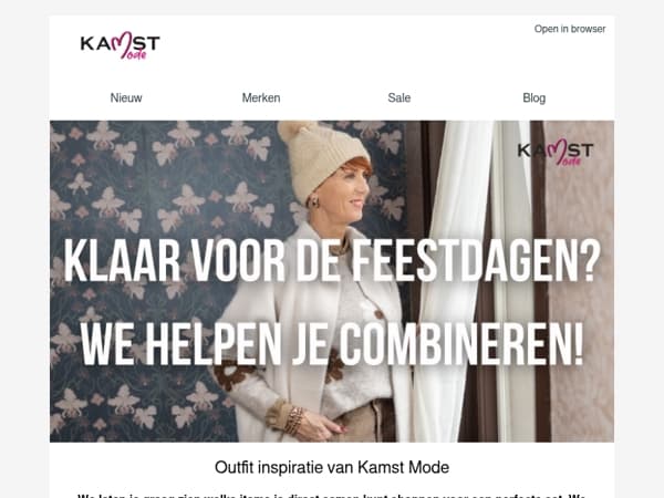 Klaar voor de feestdagen? Kamst Mode helpt je combineren!