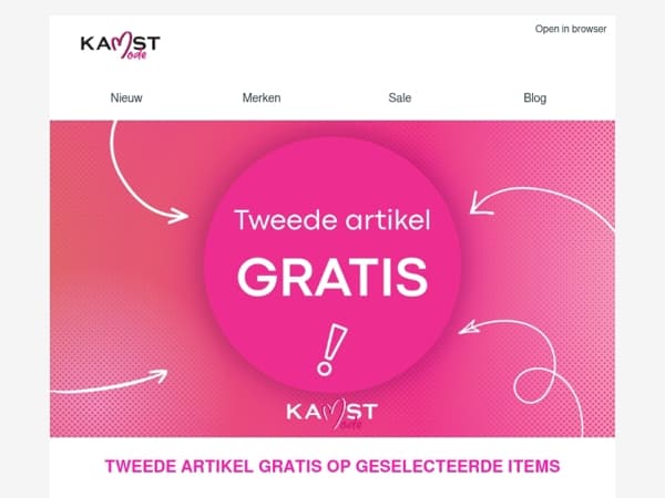 Tweede artikel gratis: mix & match