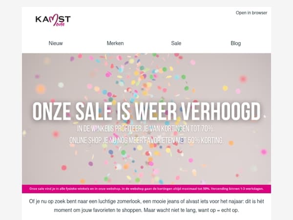 Onze sale is weer verhoogd!