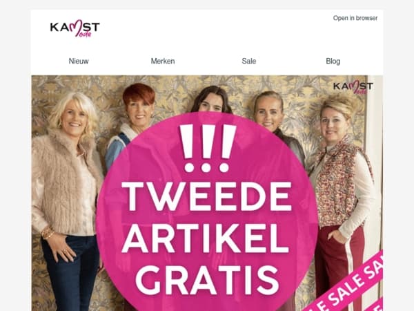 Tweede artikel gratis: ALLE SALE DOET MEE