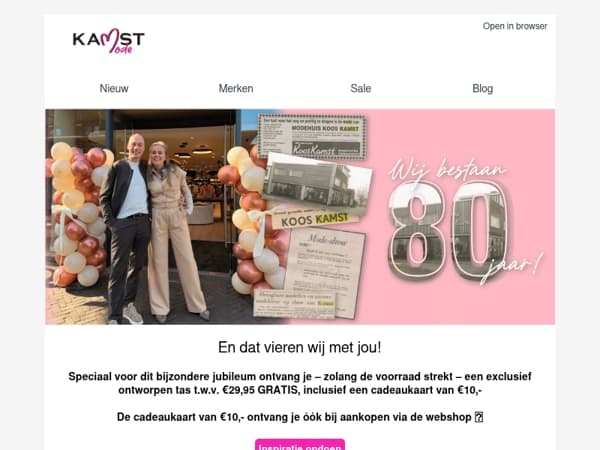 Kamst Mode bestaat 80 jaar!