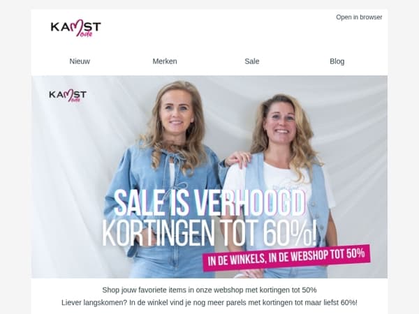 SALE IS VERHOOGD: kortingen tot 60%